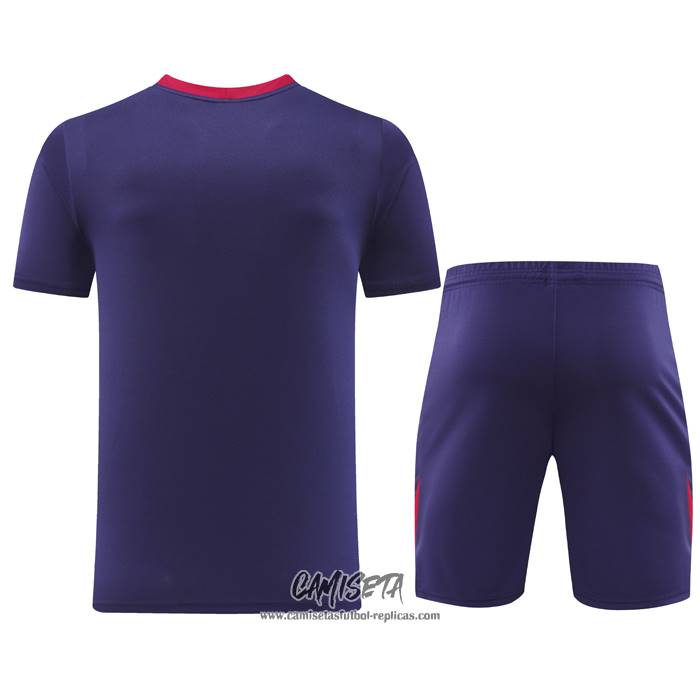 Chandal del Inglaterra 2024-2025 Manga Corta Purpura - Pantalon Corto